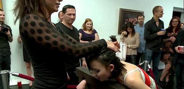  Slut anal banged in public gallery